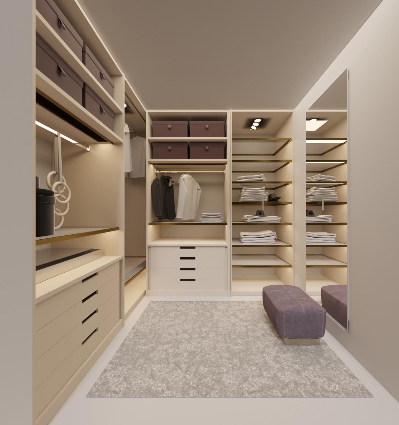 Giyinme Odası Dekorasyonu Ankara Projesi