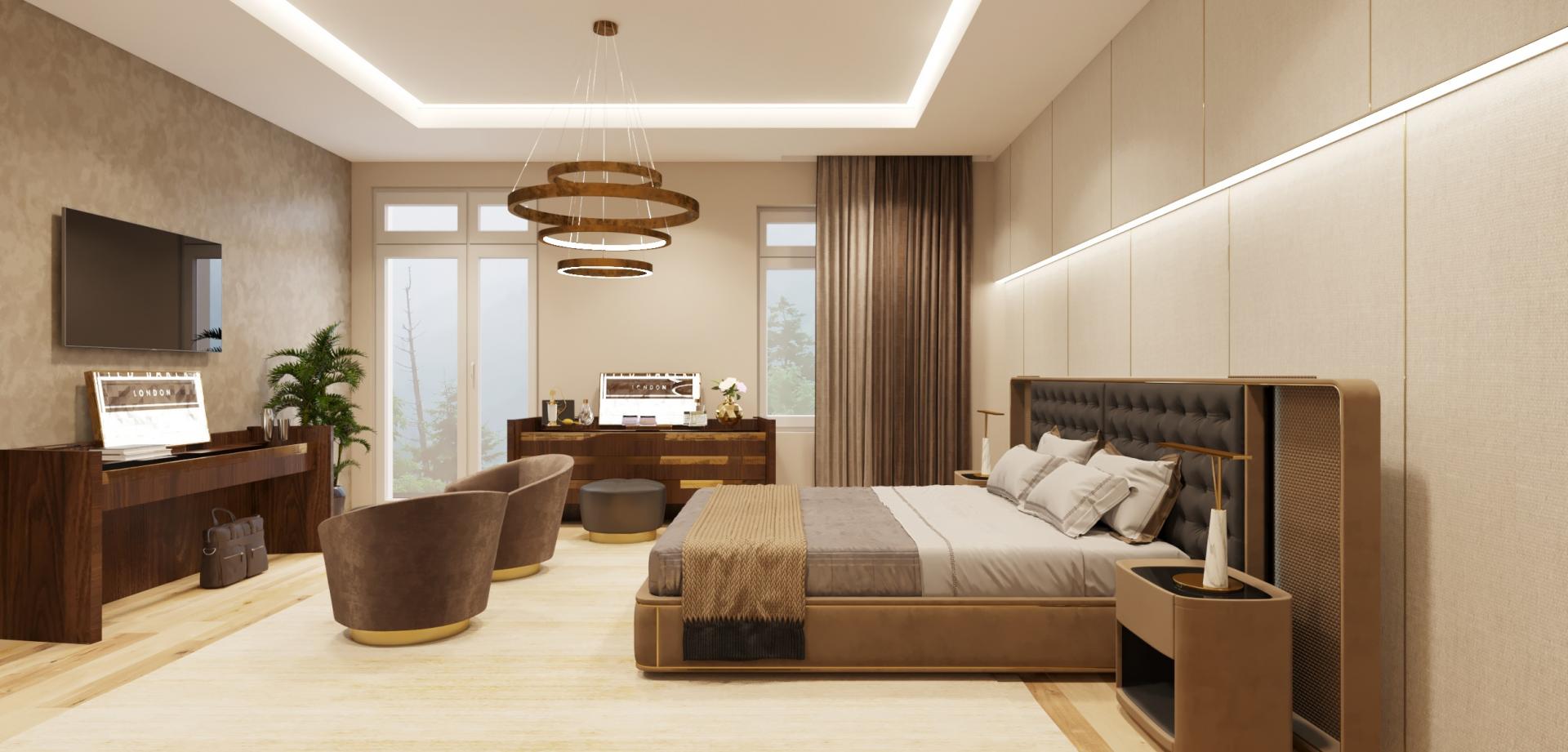 Yatak Odası Dekorasyonu Suudi Arabistan Proje