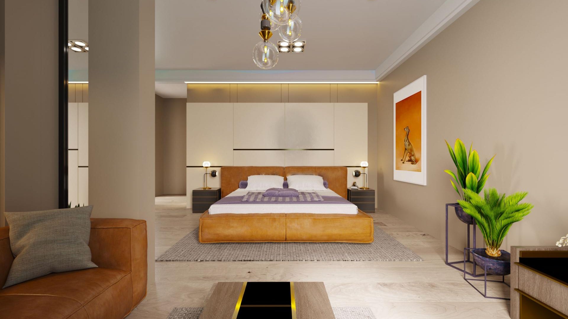 Yatak Odası Dekorasyonu Arabistan Projesi